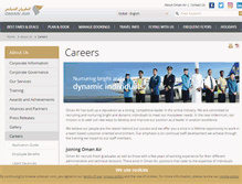 Tablet Screenshot of careers.omanair.com
